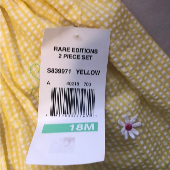 Rare editions  yellow seersucker dress - Picture 4 of 6